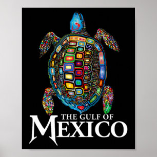 The Gulf Of Mexico Edm Music Rave Dance Sea Turtle Poster