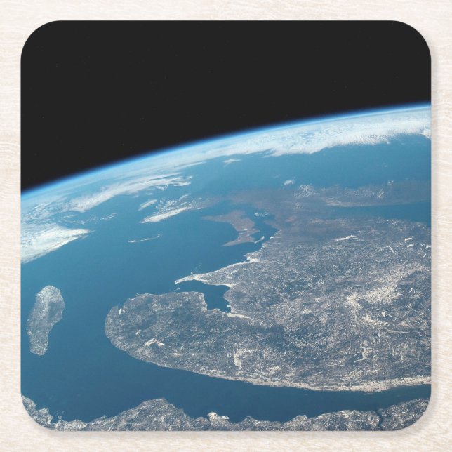The Gulf Of St. Lawrence And Canada. Square Paper Coaster (Front)