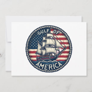 The Gulf Of Usa America Patriotic Invitation
