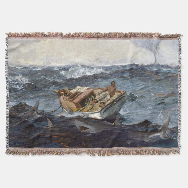 The Gulf Stream Winslow Homer 1899 Throw Blanket (Front)