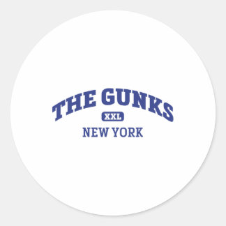 The Gunks College Style Rock Climbing Area Design  Classic Round Sticker