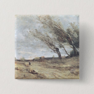 The Gust of Wind, c.1865-70 15 Cm Square Badge