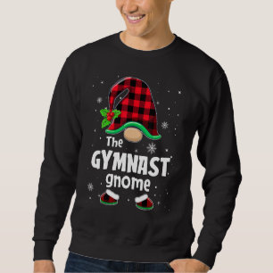 The Gymnast Gnome Buffalo Plaid Christmas Matching Sweatshirt