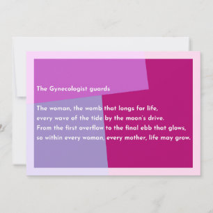 The Gynaecologist guards Thank You Card