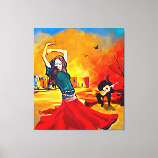 the GYPSY DANCER Stretched Canvas Print