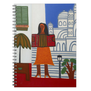 The Gypsy Girl in Front of Sacre Coeur 2006 Spiral Notebook