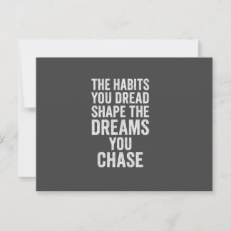 The Habits You Dread – Motivational Quote Postcard