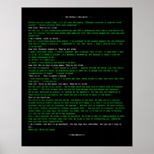 The Hacker's Manifesto Poster