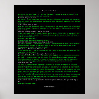 The Hacker's Manifesto Poster