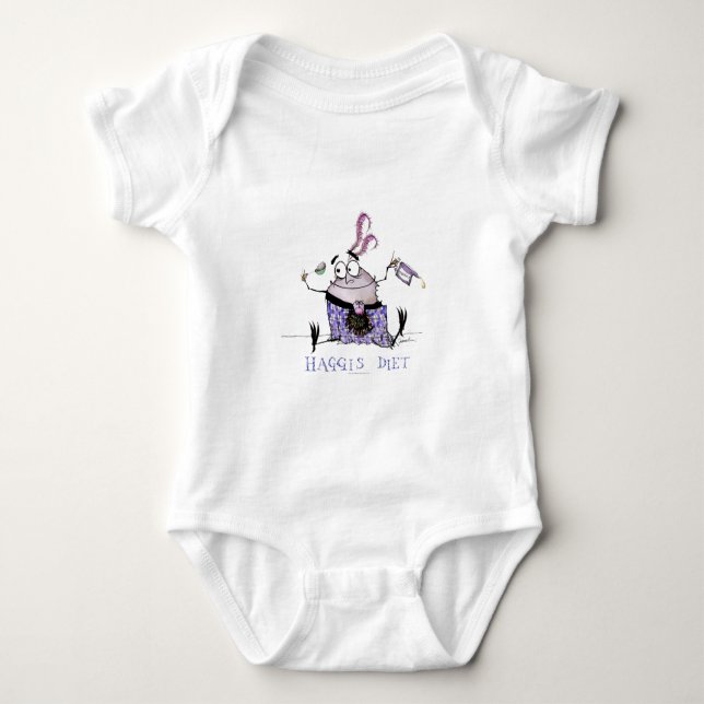 the haggis diet baby bodysuit (Front)