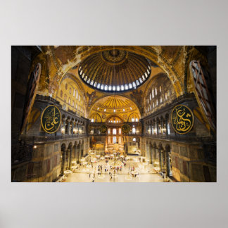 The Hagia Sophia Interior in Istanbul Poster