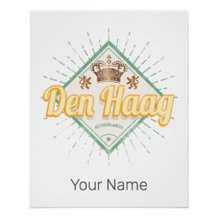 The Hague City Netherlands Retro Holland Vintage Poster