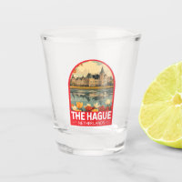 The Hague Netherlands Travel Art Emblem