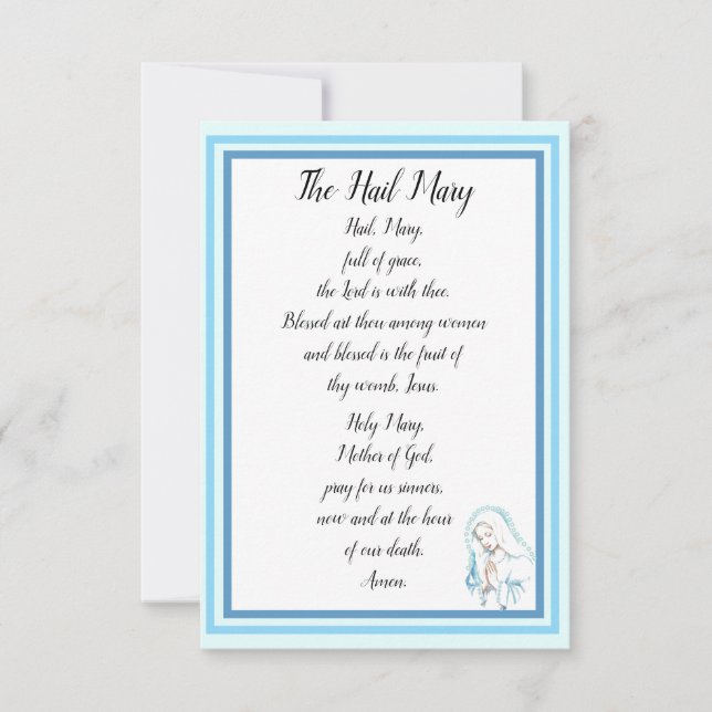 The Hail Mary Prayer Card (Front)