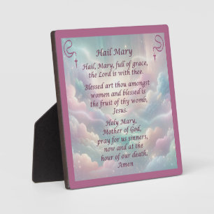 The Hail Mary Prayer on a Plaque