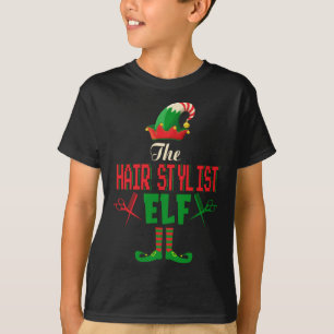 The Hair Stylist Elf Christmas ELF Hair Stylist Fa T-Shirt