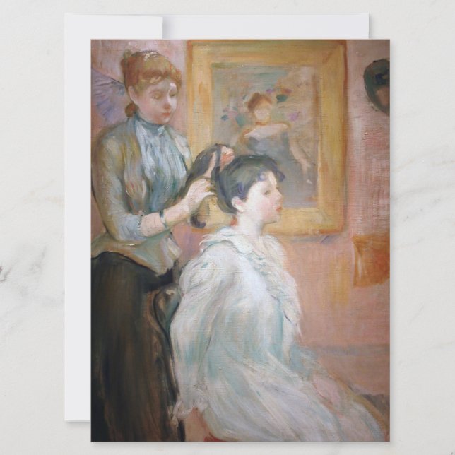 The Hairstyle (by Berthe Morisot) Card (Front)