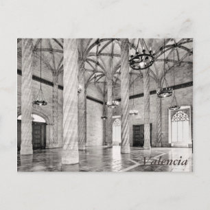The Hall of Columns in Valencia Postcard
