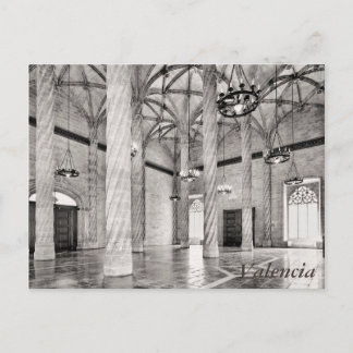 The Hall of Columns in Valencia Postcard
