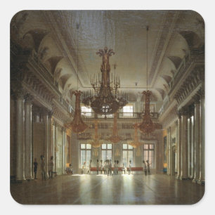 The Hall of the Field Marshal in the Winter Square Sticker