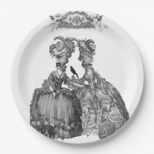 The Halloween Ball (white background) Paper Plate