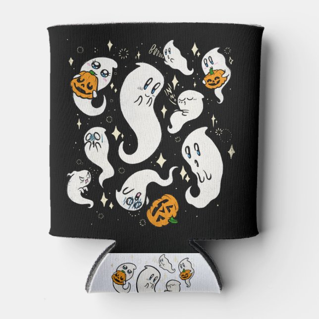 The Halloween Boo Crew - Ghost Party Can Cooler (Front)