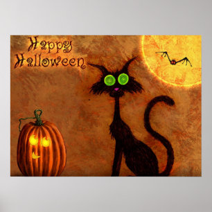 The Halloween Cat Poster