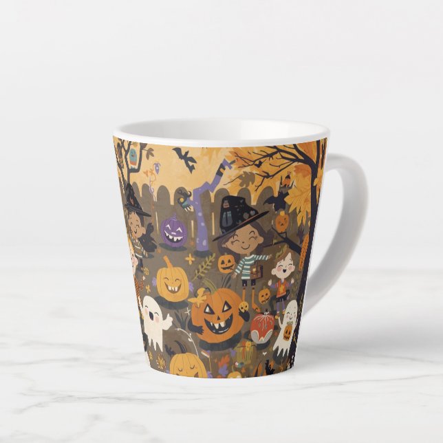 The halloween kids party latte  Mug (Right Angle)