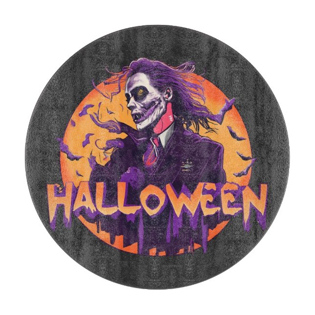 The Halloween Vampire Cutting Board (Front)