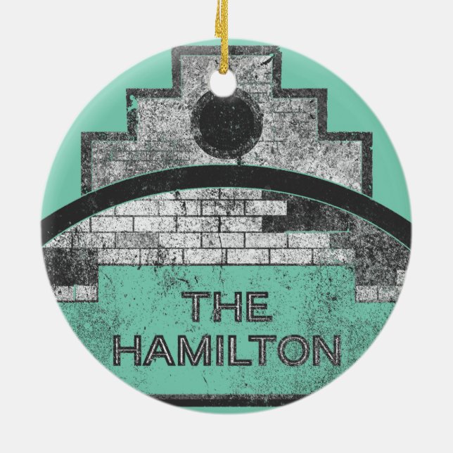 the hamilton ceramic tree decoration (Back)