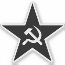 The Hammer And Sickle Star - v2 (black)