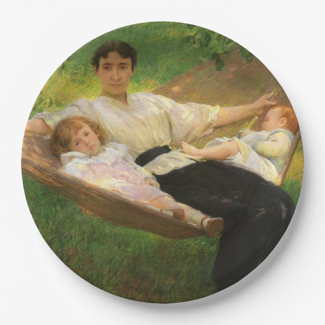 The Hammock (by Joseph DeCamp) Paper Plate (Front)