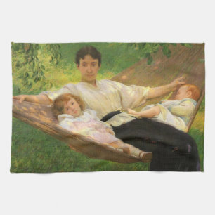 The Hammock (by Joseph DeCamp) Tea Towel
