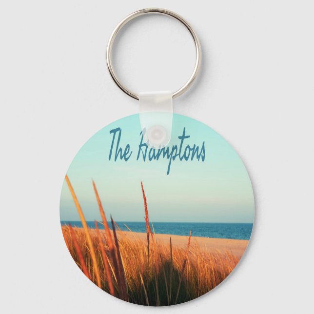 The Hamptons Beach Long Island NewYork Key Ring (Front)
