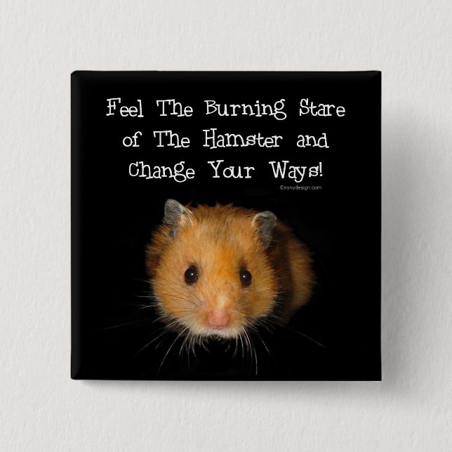 The Hamster 15 Cm Square Badge (Front)