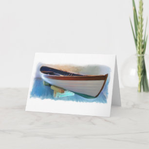 The Hand Crafted Boat Painting Gallery Note Card