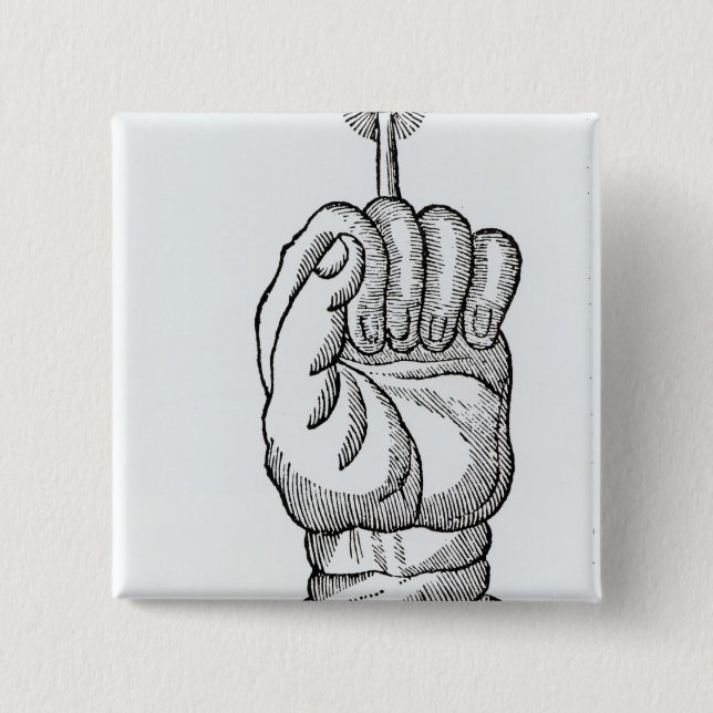 The Hand of Glory 15 Cm Square Badge (Front)