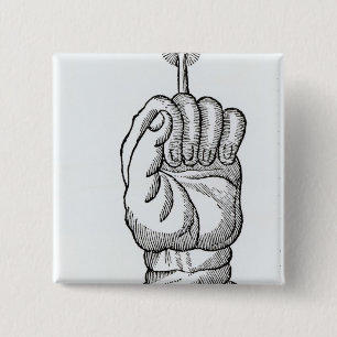 The Hand of Glory 15 Cm Square Badge