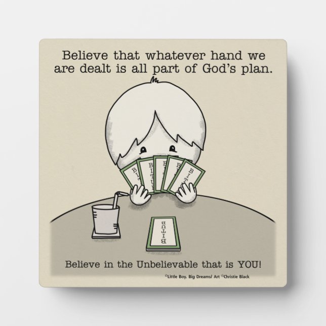 The Hand We're Dealt Plaque (Front)