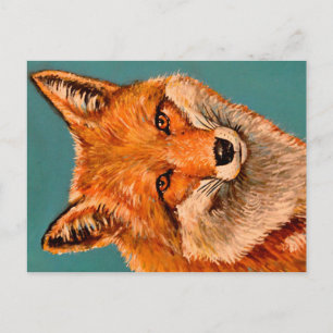 The handsome fox. postcard
