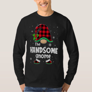 The Handsome Gnome Buffalo Plaid Christmas Matchin T-Shirt