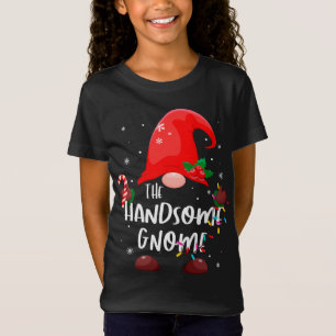 The Handsome Gnome Christmas Lights Matching Famil T-Shirt