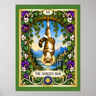 The Hanged Man Cat Tarot - A New Perspective Poster