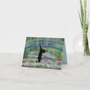 The Hanging Black Cat Card