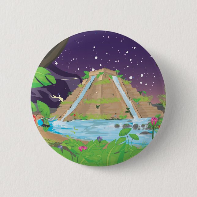 The Hanging Gardens of Babylon 6 Cm Round Badge (Front)