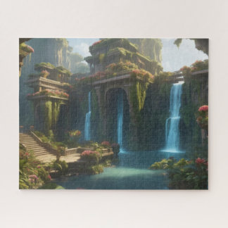 The Hanging Gardens of Babylon as seen by Ai Jigsaw Puzzle