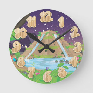 The Hanging Gardens of Babylon Round Clock