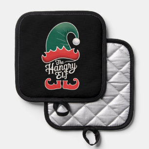 The Hangry Elf Family Matching Group Christmas Pot Holder