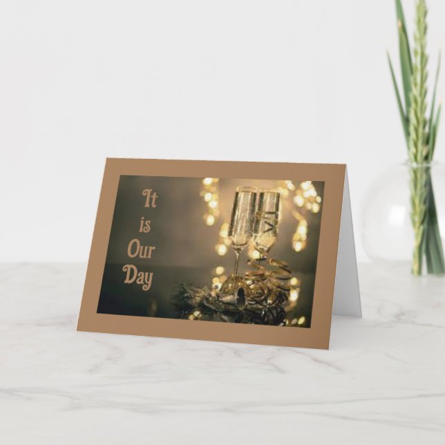 THE "HAPPIEST" ANNIVERSARY EVER (FOR US) CARD (Front)