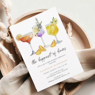 The Happiest Of Hours 50th Birthday Party Invitation
